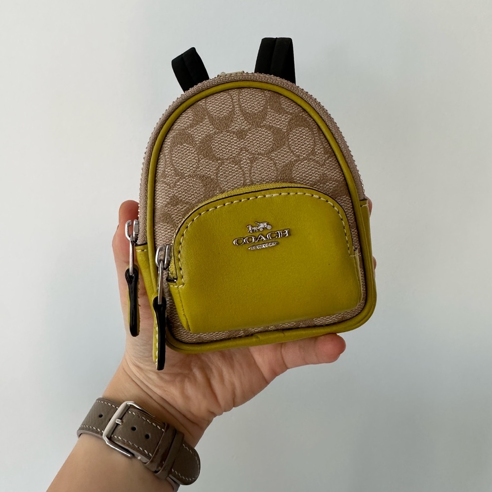 Coach mini backpack charm
